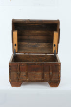 Load image into Gallery viewer, Rustic Wooden Dome Top Storage Chest Trunk with Lift Lid - Online Only
