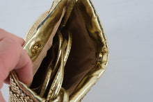 Load image into Gallery viewer, Gold Sequin Paillette Evening Bag Metallic Shoulder Purse 7 x 7
