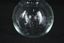 Load image into Gallery viewer, Etched Glass Jar with Lid – Small Round Floral Canister / Candy or Vanity Jar
