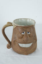 Load image into Gallery viewer, Vintage Stoneware Character Face Mug Whimsical Pottery Coffee Cup
