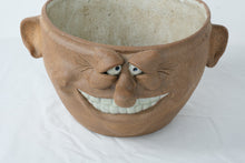Load image into Gallery viewer, Vintage Stoneware Face Planter Pot Whimsical Character Head Cachepot
