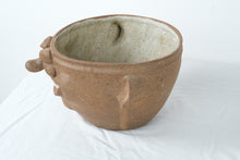 Load image into Gallery viewer, Vintage Stoneware Face Planter Pot Whimsical Character Head Cachepot

