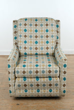 Load image into Gallery viewer, Smith Brothers Custom Swivel Rocker Chair with Patterned Upholstery
