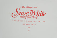 Load image into Gallery viewer, Disney Snow White and Seven Dwarfs 1994 Commemorative Lithograph 16 x 12
