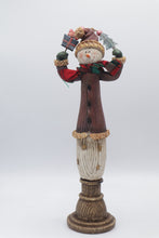 Load image into Gallery viewer, Set of 5 Christmas Snowman Figurines Tall Holiday Mantel Decor
