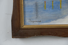 Load image into Gallery viewer, &quot;Snowy Rural Village&quot; by M. Maynard – Original Framed Winter Landscape Oil Painting
