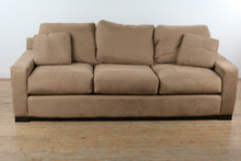 Load image into Gallery viewer, Havertys 90 Inch Khaki Fabric SofaTrend Modern Sofa
