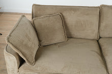 Load image into Gallery viewer, Modern Corduroy Cloud Loveseat with Ottoman
