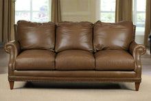 Load image into Gallery viewer, Soft Brown Leather Governor&#39;s Couch - Bradington Young
