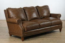 Load image into Gallery viewer, Soft Brown Leather Governor&#39;s Couch - Bradington Young
