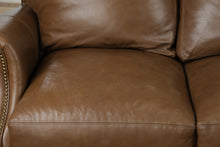 Load image into Gallery viewer, Soft Brown Leather Governor&#39;s Couch - Bradington Young
