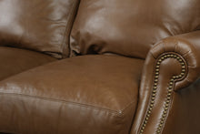 Load image into Gallery viewer, Soft Brown Leather Governor&#39;s Couch - Bradington Young
