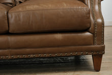 Load image into Gallery viewer, Soft Brown Leather Governor&#39;s Couch - Bradington Young
