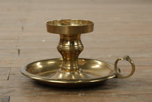 Load image into Gallery viewer, International Silver Co. Solid Brass Chamberstick Candle Holder – Vintage 5.5" x 6.5" – Classic Colonial Style
