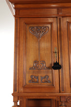 Load image into Gallery viewer, Solid Mahogany Art Nouveau Step Back Cupboard
