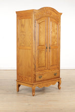 Load image into Gallery viewer, Solid Oak Dome Top Armoire / Cabinet
