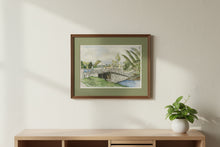 Load image into Gallery viewer, Sue Quarles Somerset Bridge Bermuda Signed Numbered Print Framed 21x17
