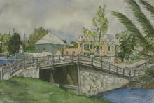Load image into Gallery viewer, Sue Quarles Somerset Bridge Bermuda Signed Numbered Print Framed 21x17
