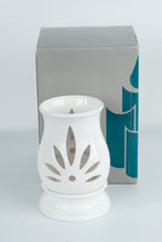 Load image into Gallery viewer, Partylite “Sonata” Ceramic Candle Lamp – White Cutout Glow Warmer – New in Box

