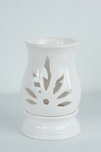 Load image into Gallery viewer, Partylite “Sonata” Ceramic Candle Lamp – White Cutout Glow Warmer – New in Box

