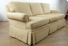 Load image into Gallery viewer, Southwood Upholstered Sofa with Neutral Striped Fabric and Skirted Base
