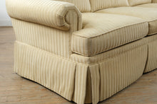 Load image into Gallery viewer, Southwood Upholstered Sofa with Neutral Striped Fabric and Skirted Base
