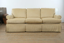 Load image into Gallery viewer, Southwood Upholstered Sofa with Neutral Striped Fabric and Skirted Base
