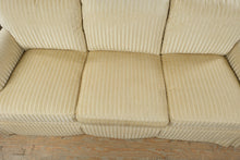 Load image into Gallery viewer, Southwood Upholstered Sofa with Neutral Striped Fabric and Skirted Base
