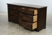 Load image into Gallery viewer, Vintage 1970s Spanish Mediterranean Revival 9-Drawer Dresser with Center Cabinet
