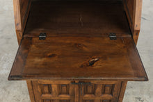 Load image into Gallery viewer, Spanish Colonial Style Carved Wood Secretary Desk Cabinet with Iron Hardware
