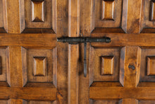 Load image into Gallery viewer, Spanish Colonial Style Carved Wood Secretary Desk Cabinet with Iron Hardware

