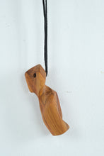 Load image into Gallery viewer, Hand-Carved Folk Art Wooden Figure Necklace
