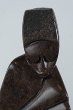 Load image into Gallery viewer, Peter Mandala Humble Dreamer Shona Stone Sculpture Zimbabwe Serpentine 12 Inch
