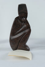 Load image into Gallery viewer, Peter Mandala Humble Dreamer Shona Stone Sculpture Zimbabwe Serpentine 12 Inch
