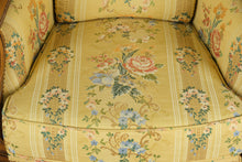 Load image into Gallery viewer, Jardin de Printemps French Carved Arm Chair &amp; Ottoman
