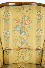 Load image into Gallery viewer, Jardin de Printemps French Carved Arm Chair &amp; Ottoman
