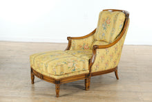 Load image into Gallery viewer, Jardin de Printemps French Carved Arm Chair &amp; Ottoman
