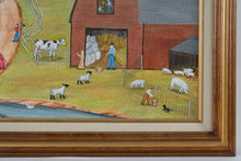 Load image into Gallery viewer, Berneta Crowder Springtime in Spring Hill Folk Art Farm Painting Original Acrylic 18x24
