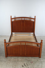 Load image into Gallery viewer, Stanley Furniture Full Size Cherry Wood Sleigh Bed with Spindle Detail
