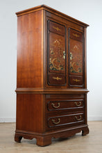 Load image into Gallery viewer, Stanley Furniture Asian Inspired Gentleman’s Chest with Hand Painted Panels
