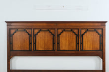 Load image into Gallery viewer, Stanley Furniture King Size Bed with Chinoiserie Style Headboard and Metal Frame
