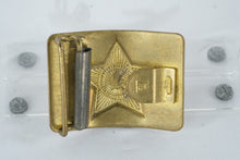Load image into Gallery viewer, Soviet Brass Army Belt Buckle – Five-Pointed Star with Hammer and Sickle Emblem
