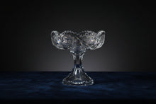 Load image into Gallery viewer, Vintage Cut Crystal Pedestal Bowl Center Candle Holder
