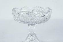Load image into Gallery viewer, Vintage Cut Crystal Pedestal Bowl Center Candle Holder
