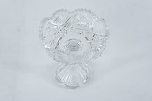 Load image into Gallery viewer, Vintage Cut Crystal Pedestal Bowl Center Candle Holder
