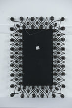 Load image into Gallery viewer, Pier 1 Imports “Stardust Peacock” Mirror – 24” x 36” – Jeweled Metal Frame Wall Mirror
