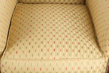 Load image into Gallery viewer, Statesville Chair Company Upholstered Tub Armchairs with Carved Wood Frames – Pair

