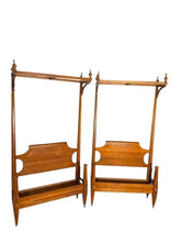 Load image into Gallery viewer, Pair of Statton Solid Cherry Quarter Tester Single Beds
