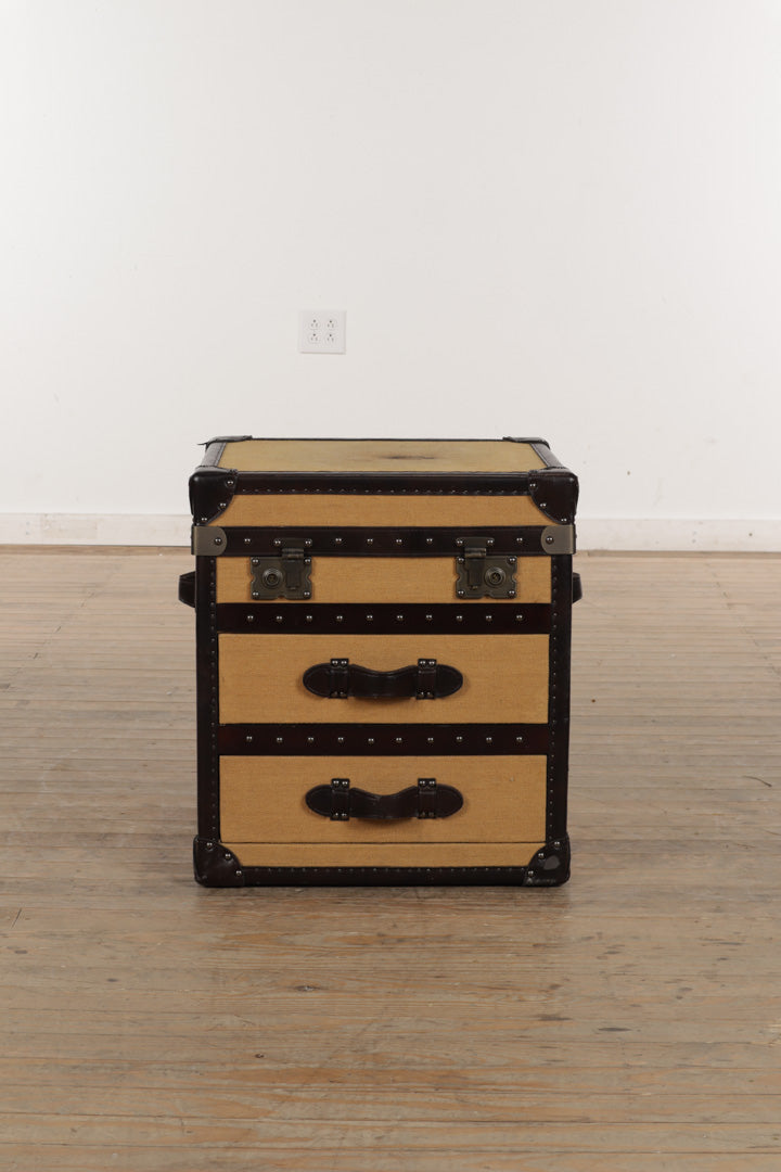 Steamer Trunk Nightstand / Side Table