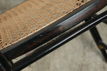 Load image into Gallery viewer, Antique Hitchcock Style Black Gold Floral Stenciled Cane Seat Chairs Pair
